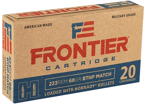 Picture of Frontier Cartridge Military Grade Centerfire Rifle 223Rem 68gr Hollow Point Boat Tail 20 Per Box/25 Case FR160