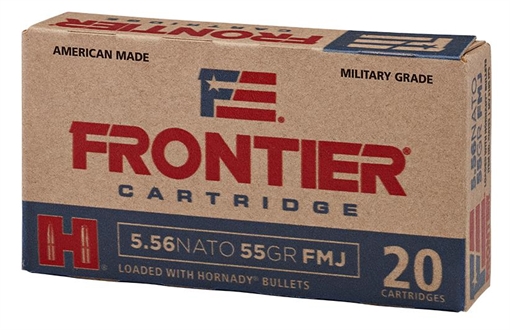 Picture of Frontier Cartridge Military Grade Centerfire Rifle 5.56x45mmNATO 62gr Full Metal Jacket 20 Per Box/25 Case FR260