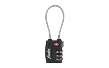 Picture of Firearm Safety Devices Corporation Lock, Black, TSA Lock w/Steel Cable TSA380RCB