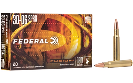 Picture of Federal Fusion 30-06Springfield 180gr Bonded Soft Point 20 Per Box/10 Case F3006FS3