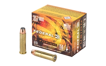Picture of Federal Fusion Handgun 357Mag 158gr Fusion Soft Point 20 Per Box/10 Case F357FS1