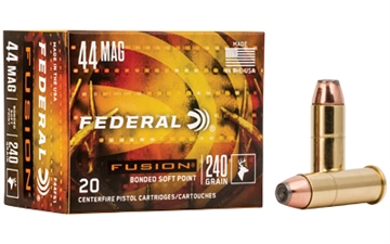 Picture of Federal F44SF1 Fusion Handgun 44RemMag 240gr Fusion Soft Point 20 Per Box/10 Case F44SF1 F44FS1