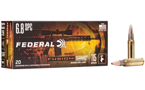 Picture of Federal Fusion MSR 6.8mmRem SPC 115gr Bonded Soft Point 20 Per Box/10 Case F68MSR1