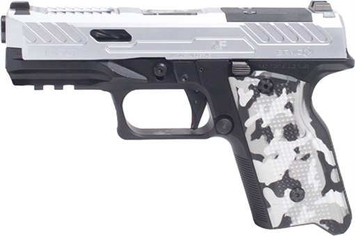 Picture of Fusion XF PRO, Semi-automatic Pistol, Striker Fired, Aluminum Frame, Compact, 9MM, 4" Barrel, Tenifer Finish, Black, Chrome Slide, Fixed Combat Sights, Optic Ready, 10 Rounds, 2 Magazines XF-9-C-10 XF9C10