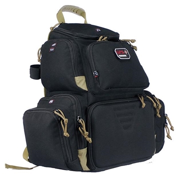 Picture of GPS Bags  Handgunner Backpack 1000D Nylon Black/Tan  GPS-1711BPBT