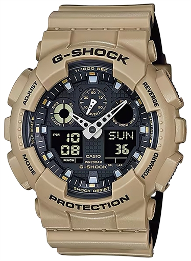 Picture of G-shock/vlc Distribution G-Shock Tactical Brown Stainless Steel Bezel 145-215mm GA100L8A
