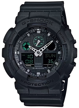 Picture of G-shock/vlc Distribution G-Shock Tactical Black Stainless Steel Bezel 145-215mm GA100MB1ACR
