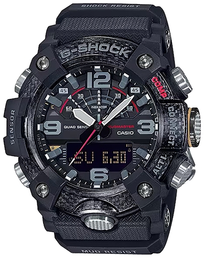 Picture of G-shock/vlc Distribution G-Shock Tactical MudMaster Keep Time Black Size 145-215mm Features Digital Compass GGB1001A
