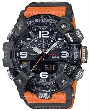 Picture of G-shock/vlc Distribution G-Shock Tactical MudMaster Keep Time Orange/Black Size 145-215mm Features Digital Compass GGB1001A9