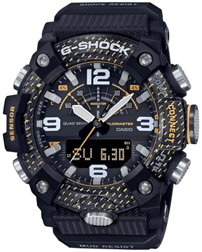 Picture of G-shock/vlc Distribution G-Shock Tactical MudMaster Keep Time Black/Yellow Size 145-215mm Features Digital Compass GGB100Y1