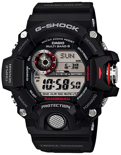 Picture of G-shock/vlc Distribution G-Shock Tactical Rangeman Keep Time Black Size 145-215mm Features Digital Compass GW94001