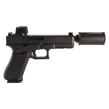 Picture of G17 V Hush Puppy Kit 9mm 17rd Magazine (3) slide lock Vortex Defender Enclosed  Black  Threaded 4.98" Barrel w/HUSH Puppy Suppressor PV1750203HUSHBLK