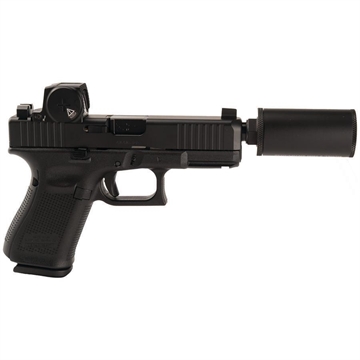 Picture of G19 V Hush Puppy 9mm 15rd Magazine (3) Slide Lock Vortex Defender Enclosed Black Threaded 4.52" Barrel w/HUSH Puppy Suppressor UV1950203HUSHBLK