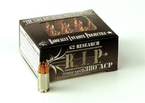 Picture of G2 Research 380 ACP 62 Grain R.I.P. Ammo - Box of 20 round G2R-00001