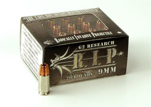 Picture of G2 Research 9 mm 92 Grain R.I.P. Ammo - Box of 20 round G2R-00000