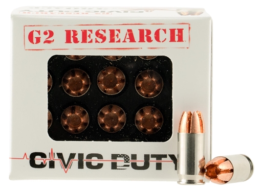 Picture of G2 Research Civic Duty 380ACP 64gr Copper Expansion Projectile 20 Per Box/25 Case G00621