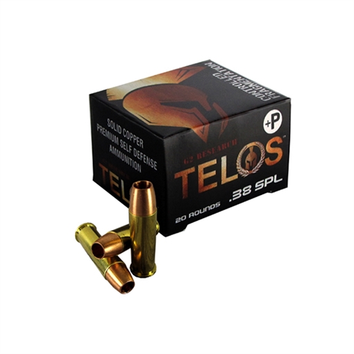 Picture of G2 Research Telos, 38 Special +P, 105 Grain, Lead Free, 20 Round Box, California Certified Nonlead Ammunition G00618 851412006186