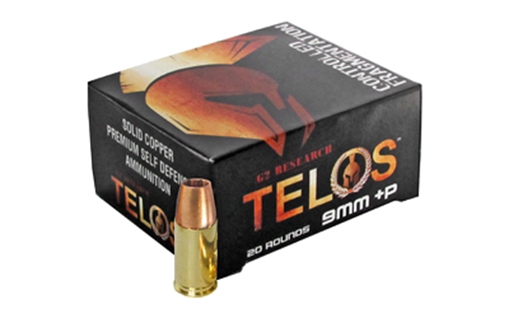 Picture of G2 Research Telos, 9MM +P, 92 Grain, Lead Free, 20 Round Box, California Certified Nonlead Ammunition G00619