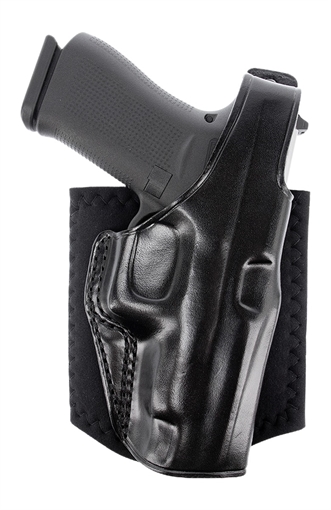 Picture of Galco Ankle Glove Size Fits Ankles up to 13" Black Leather Hook & Loop Compatible w/Glock 29/30/30S Right Hand AG298B