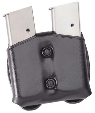 Picture of Galco CDM Mag Carrier Double Black Leather Belt Loop Belts 1.50-1.75" Wide Compatible w/ Sig P220 Carry Ambidextrous Hand CDM26B