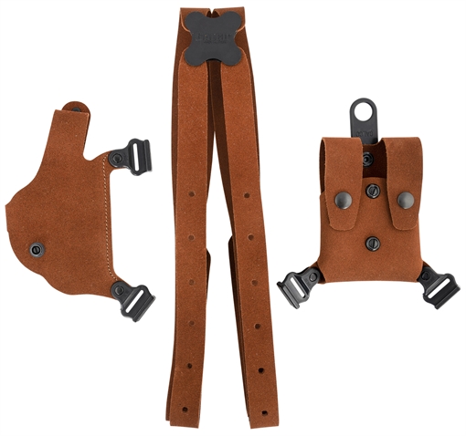 Picture of Galco Classic Lite 2.0 Shoulder System Fits Chest Up To 56", Natural Leather, Compatible w/Glock 17/19/Glock 22 Gen2-5, Right Hand *Worn, Missing Mag Carrier CL2224