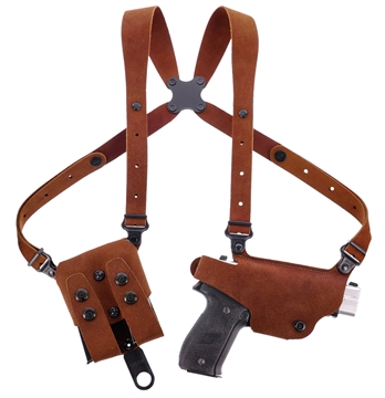Picture of Galco Classic Lite 2.0 Shoulder System Size Fits Chest Up To 56" Natural Leather Shoulder Fits Ruger LC Fits Ruger EC9 Right Hand CL2636