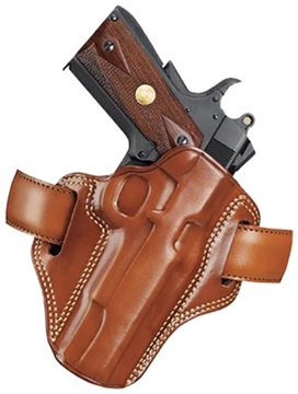 Picture of Galco Combat Master OWB Tan Leather Belt Slide Fits S&W K Frame Fits Ruger Security-Six Right Hand CM112