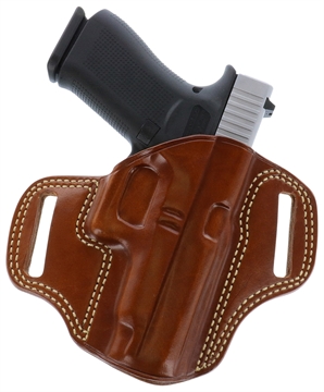 Picture of Galco Combat Master OWB Tan Leather Belt Slide Fits Browning Hi-Power/Springfield SA-35/Girsan MC P35/Match Right Hand CM270