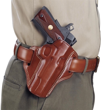 Picture of Galco Combat Master OWB Tan Leather Belt Slide Compatible w/ Glock 43/43X, Springfield Hellcat Belt 1.75" Wide Right Hand CM800