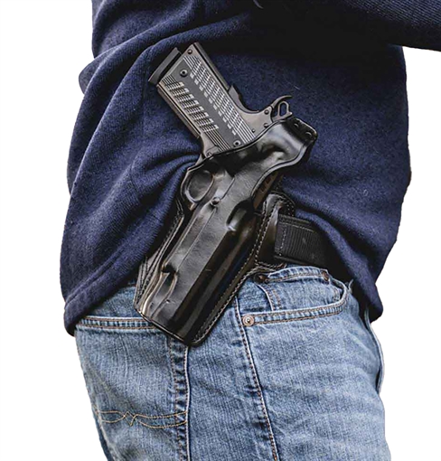 Picture of Galco FL894RB Fletch High Ride Belt OWB Black Steerhide Fits Sig P365 X Macro Right Hand 601299029910