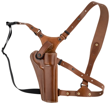 Picture of Galco Great Alaskan Size Fits Chest Up To 54" Tan Leather Shoulder/Torso Strap Fits Ruger GP100 Fits S&W L Frame Right Hand GA128