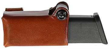 Picture of Galco HMC Mag Carrier Horizontal Tan Steerhide Fits Glock 17 Gen 1-5 Ambidextrous HMC24