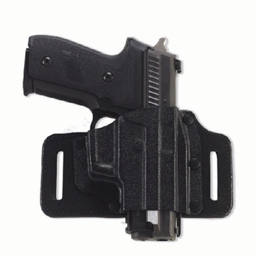 Picture of Galco TacSlide OWB Black Kydex/Leather Belt Slide Fits Glock 43/Springfield Hellcat/S&W M&P Shield EZ Right Hand TS800B