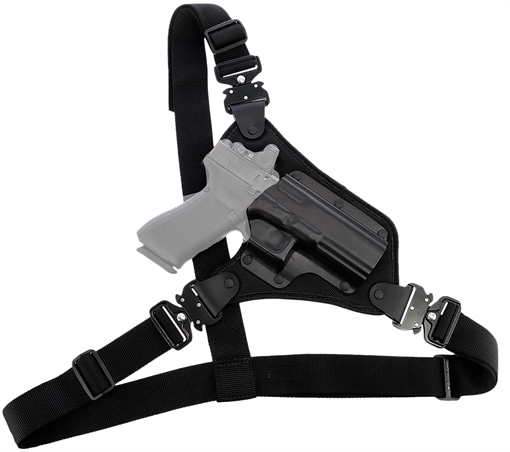 Picture of Galco Chest Holster Fits chests to 58" Black Hybrid Kydex/Nylon Fits Glock 17Gen 3-5 HR872RB