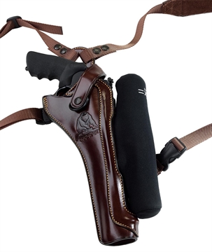 Picture of Galco Kodiak Hunter Chest Holster Havana Brown Leather Shoulder/Torso Strap Fits S&W X Frame 8.375" Right Hand KH172H