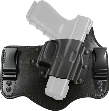 Picture of Galco KingTuk Deluxe IWB Black Kydex/Leather Compatible w/Glock 42 UniClip Mount Right Hand KT600B