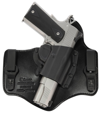 Picture of Galco KingTuk Deluxe IWB Black Kydex/Leather UniClip Fits Springfield XDS Fits Walther CCP Right Hand KT662B