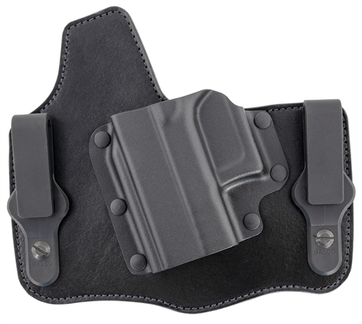 Picture of Galco KingTuk Deluxe IWB Black Kydex/Leather Compatible w/Glock 43/43X/Springfield Hellcat Pro UniClip Mount Left Hand KT801RB