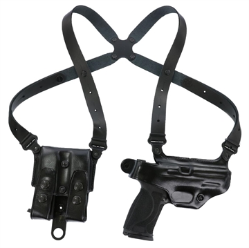 Picture of Galco Miami Classic Shoulder System Size Fits Chest Up To 56" Black Leather Fits 1911 Fits 3.50" Barrel Right Hand MC212B