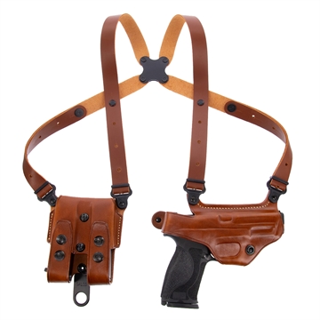 Picture of Galco Miami Classic Shoulder System Size Fits Chest Up To 56" Tan Leather Fits Sig P320 Fits Sig P320 Compact Fits Sig M18 Right Hand MC820