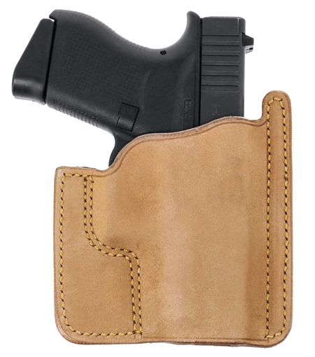 Picture of Galco PH800 Front Pocket Horsehide Holster Natural Fits Glock 43 Ambidextrous 601299024359