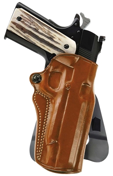 Picture of Galco SM2-266R Speed Master 2.0 OWB Tan Leather Paddle Fits Kimber/Springfield 1911 4", Colt/SW1911SC/Para USA 4 1/4" Right Hand SM2266R