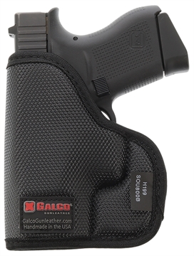 Picture of Galco StukOn-U Black Gripper Shell Compatible w/ Glock 33/S&W M&P Shield/Taurus G2C Pocket Mount Ambidextrous SOU652B
