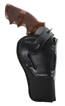 Picture of Galco Switchback OWB Black Leather Belt Slide Fits Ruger GP100/S&W K Frame/2.50-3" Barrel Ambidextrous SR43B