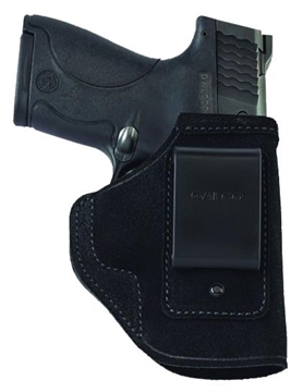 Picture of Galco Stow-N-Go IWB Black Leather Belt Clip Fits S&W M&P Shield w/Crimson Trace Laser Right Hand STO658B