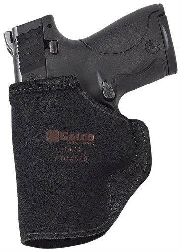 Picture of Galco Stow-N-Go IWB Black Leather Belt Clip Fits S&W M&P 380EZ Right Hand STO858B