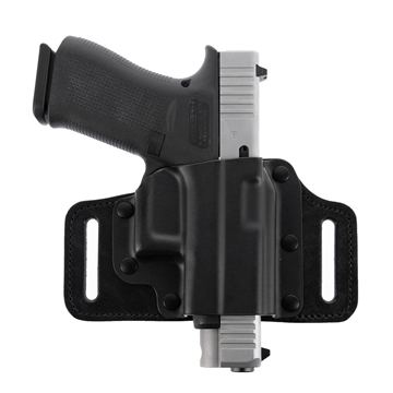 Picture of Galco TacSlide OWB Black Kydex/Leather Belt Slide Fits 1911 Fits 3-5" Barrel Right Hand TS212B