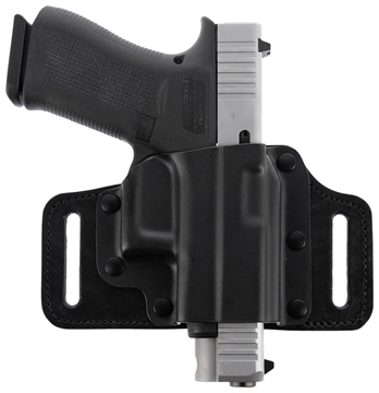 Picture of Galco TacSlide OWB Black Kydex/Leather Belt Slide Fits HK 45/45C/HK P30/USP 9/40 Right Hand TS428B