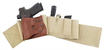 Picture of Galco UnderWraps Elite Khaki Medium Leather/Nylon UWERKHMED