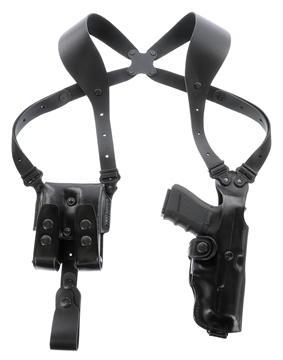 Picture of Galco VHS 4.0 Shoulder System Size Fits Chest Up To 56" Black Leather Harness Fits 1911 Fits 5" Barrel Ambidextrous VHS4212B